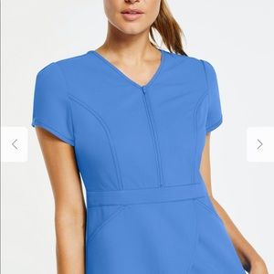 Jaanuu scrub top ceil blue